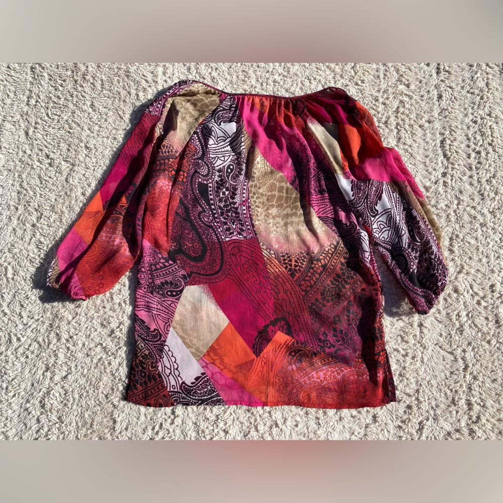 JM Collection: Colorful Blouse - Picture 13 of 16